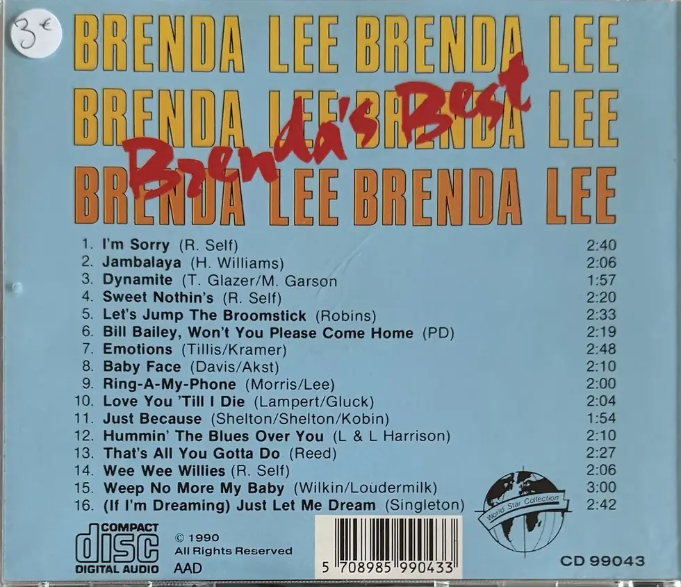 CD Audio de Brenda Lee - Brenda's Best | Vinyles & Vintage