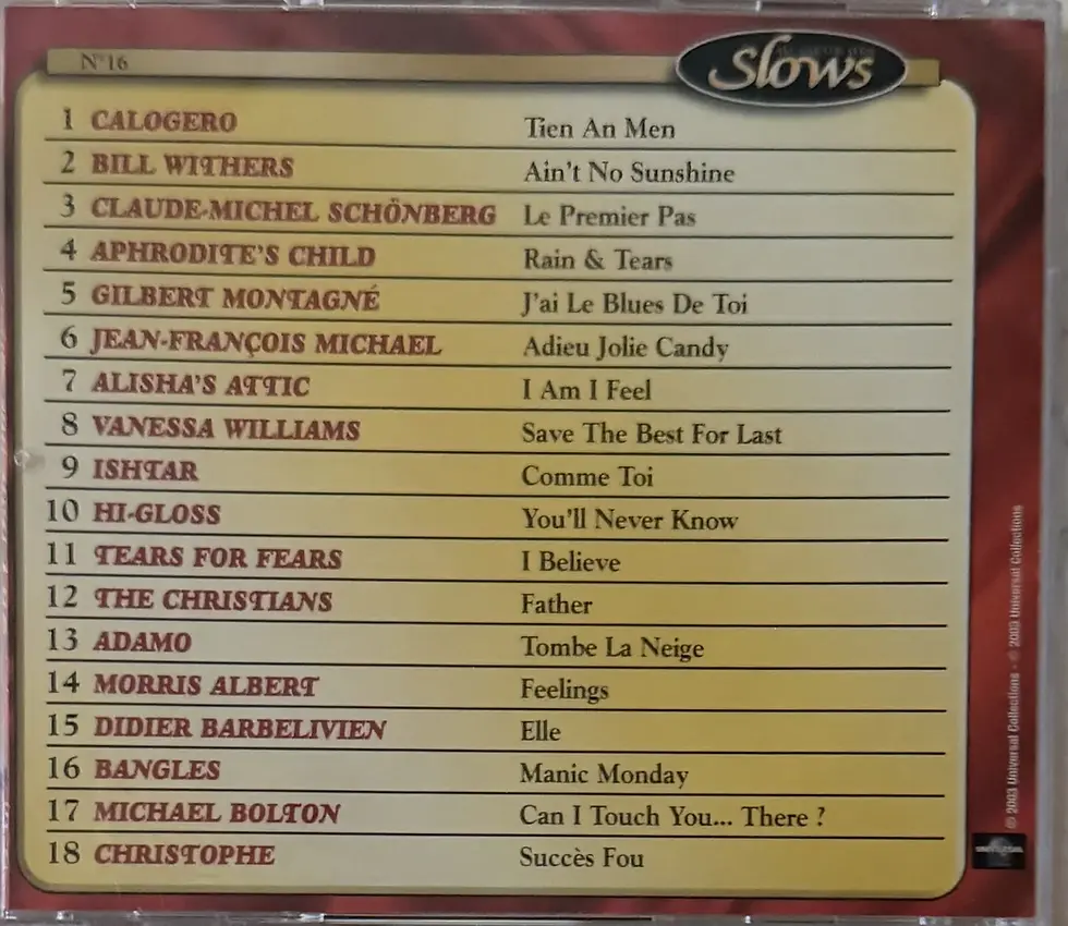 CD Audio de Au Cœur des Slows - Volume n°16 | Vinyles & Vintage