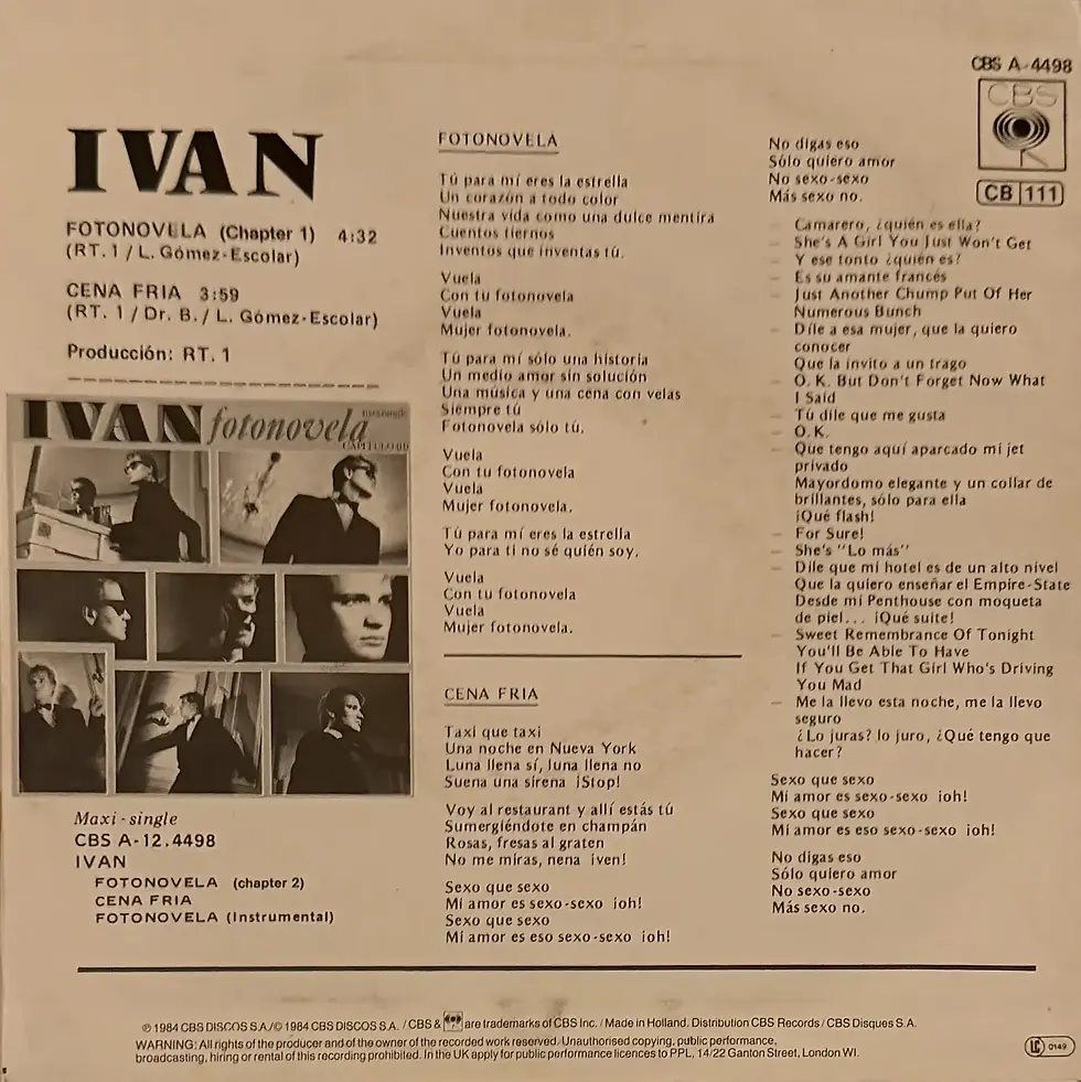 Disque vinyle de Ivan - Fotonovela (Chapter 1) | Vinyles & Vintage