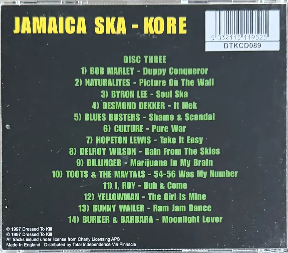 Miniature : CD Audio de Compilation - Jamaica Ska Kore | Vinyles & Vintage