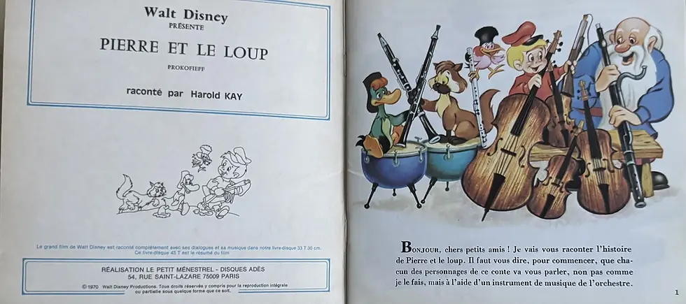 Miniature : Disque vinyle de Prokofieff Raconté Par Harold Kay - Walt Disney Présente Pierre Et Le Loup | Vinyles & Vintage