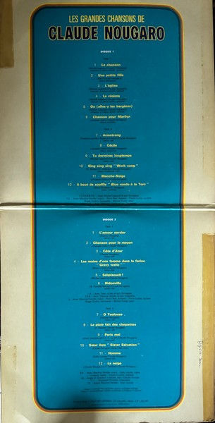 Miniature : Disque vinyle de Claude Nougaro - Les Grandes Chansons De Claude Nougaro en vente sur Vinyles And Vintage