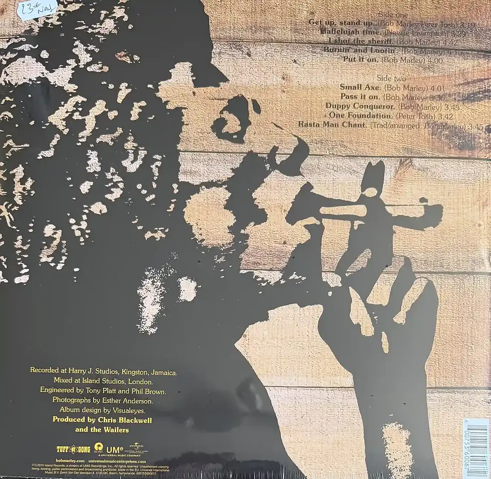 Miniature : Disque vinyle de The Wailers - Burnin' | Vinyles & Vintage