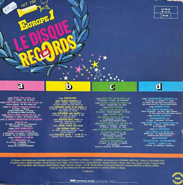 Miniature : Disque vinyle de Europe 1  – Le Disque Des Records en vente sur www.vinylesandvintage.com
