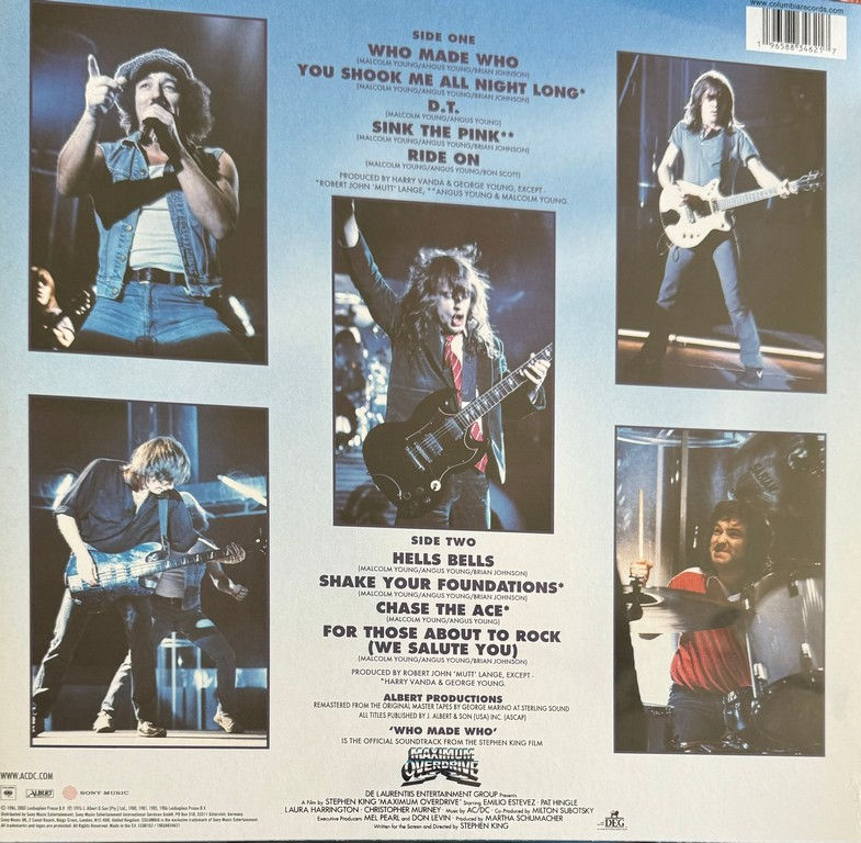 Miniature : Disque vinyle de AC/DC ‎– Who Made Who en vente sur www.vinylesandvintage.com