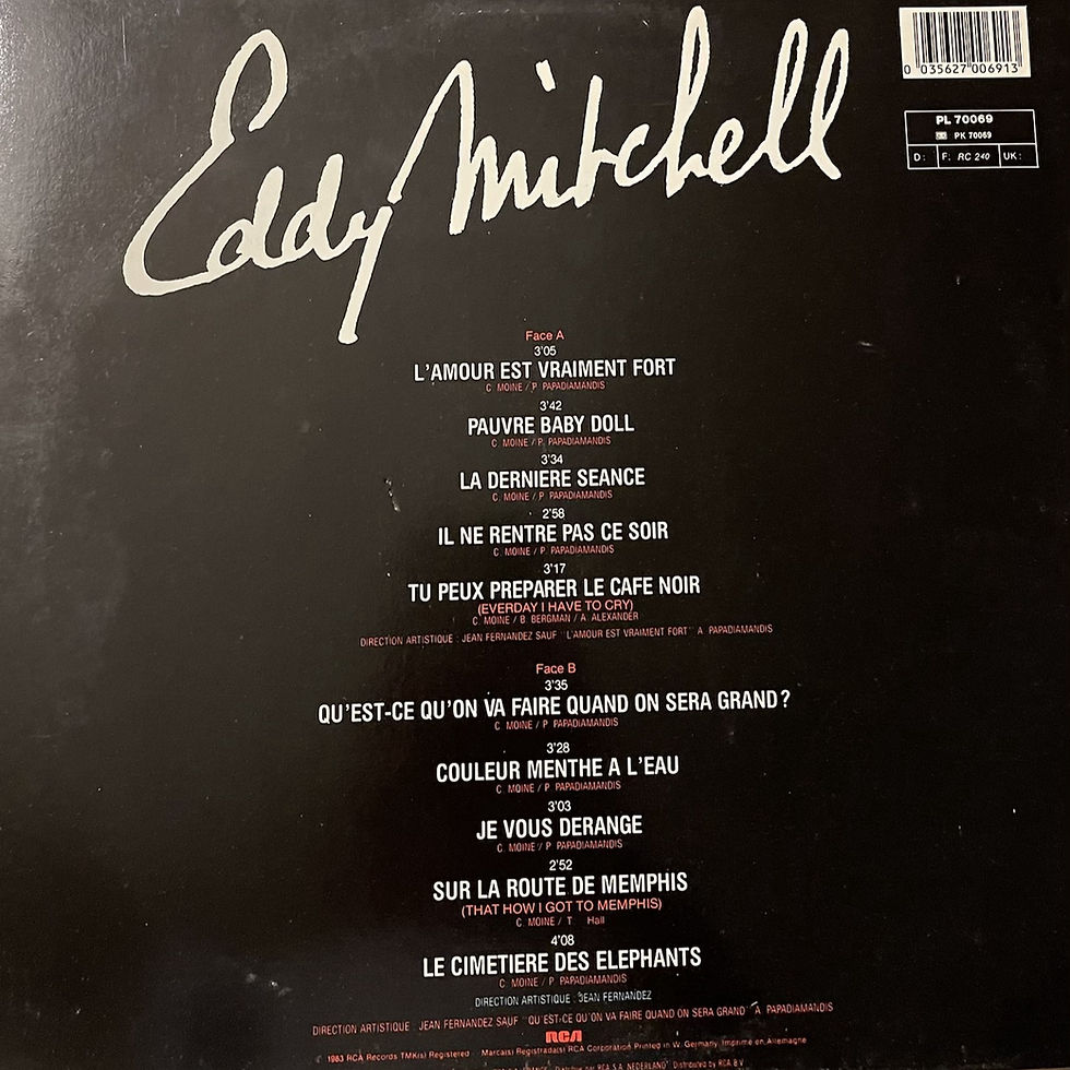 Miniature : Disque vinyle de Eddy Mitchell - L'amour est vraiment fort en vente sur www.vinylesandvintage.com