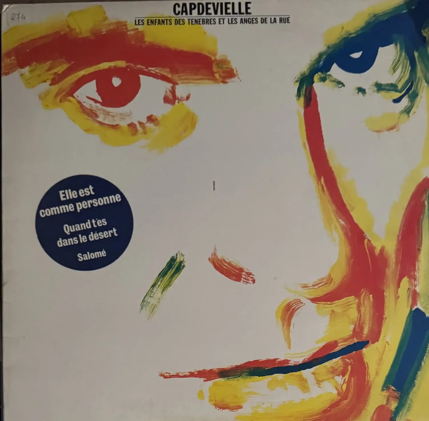 Disque vinyle de Jean-Pierre Capdevielle - Les Enfants Des Ténèbres Et Les Anges De La Rue en vente sur Vinyles & Vintage