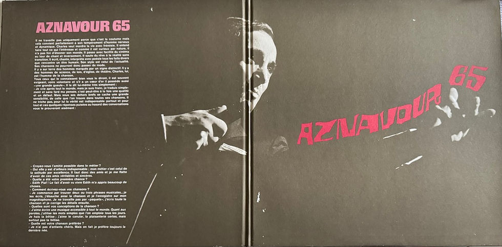 Miniature : Disque vinyle de Charles Aznavour - Aznavour 65 en vente sur www.vinylesandvintage.com