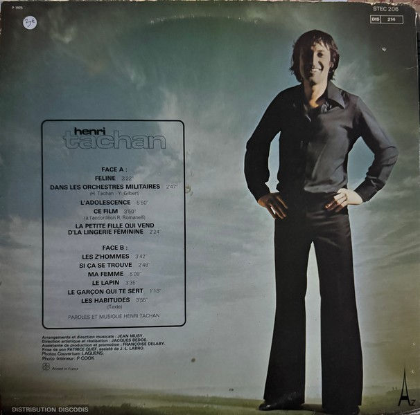Disque vinyle de Henri Tachan – Féline en vente sur www.vinylesandvintage.com