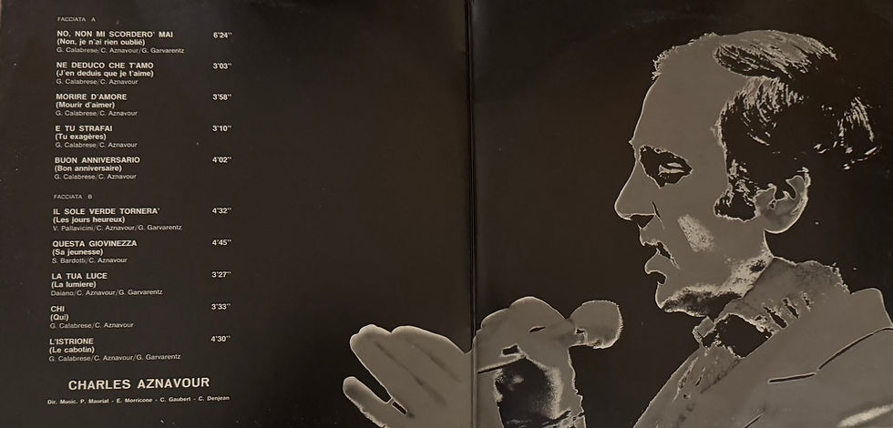 Miniature : Disque vinyle de Charles Aznavour - Quando La Canzone È Arte en vente sur www.vinylesandvintage.com