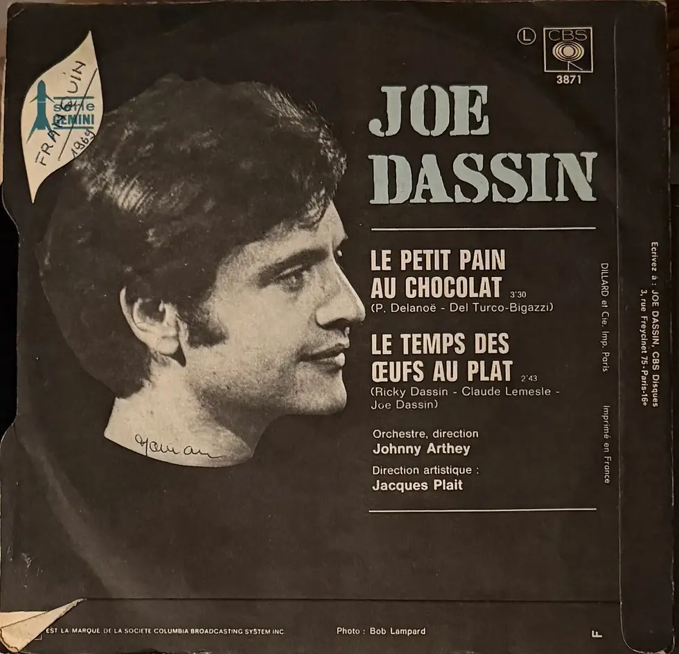 Disque vinyle de Joe Dassin - Le Petit Pain Au Chocolat | Vinyles & Vintage