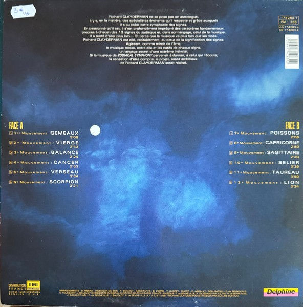 Disque vinyle de Richard Clayderman – Zodiacal Symphony en vente sur www.vinylesandvintage.com