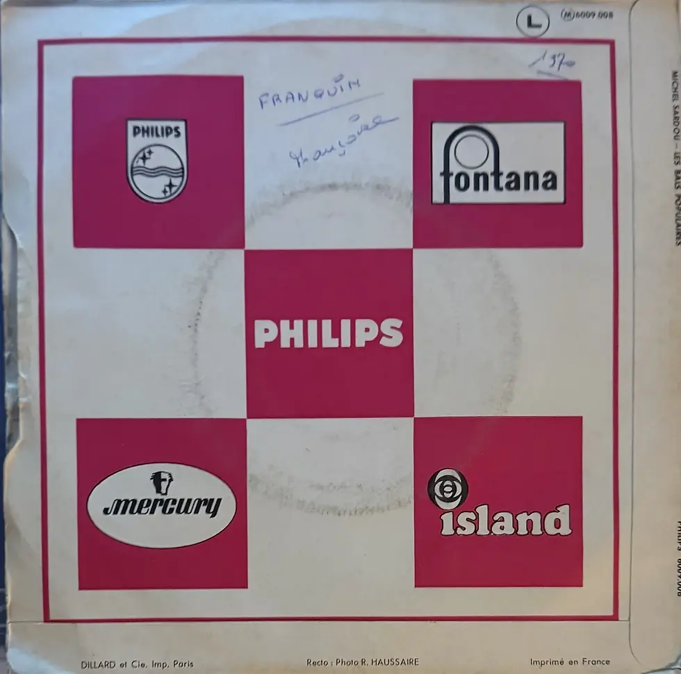 Disque vinyle de Michel Sardou - Les Bals Populaires / Et Mourir De Plaisir | Vinyles & Vintage