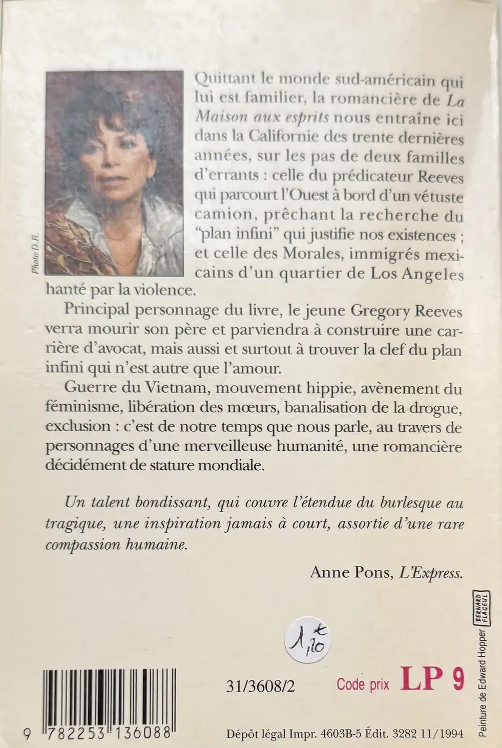 Livre de Isabel Allende - Le plan infini | Vinyles & Vintage