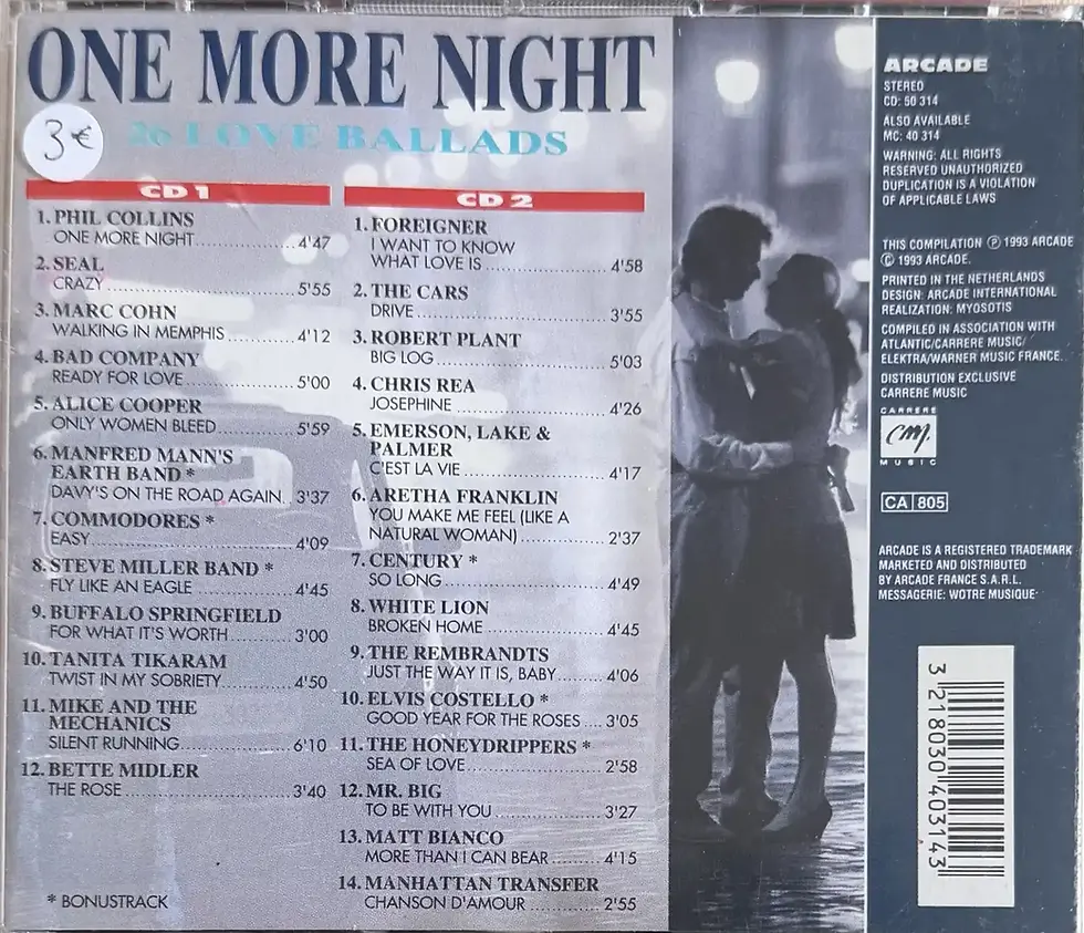CD Audio de One More Night - 26 Love Ballads | Vinyles & Vintage