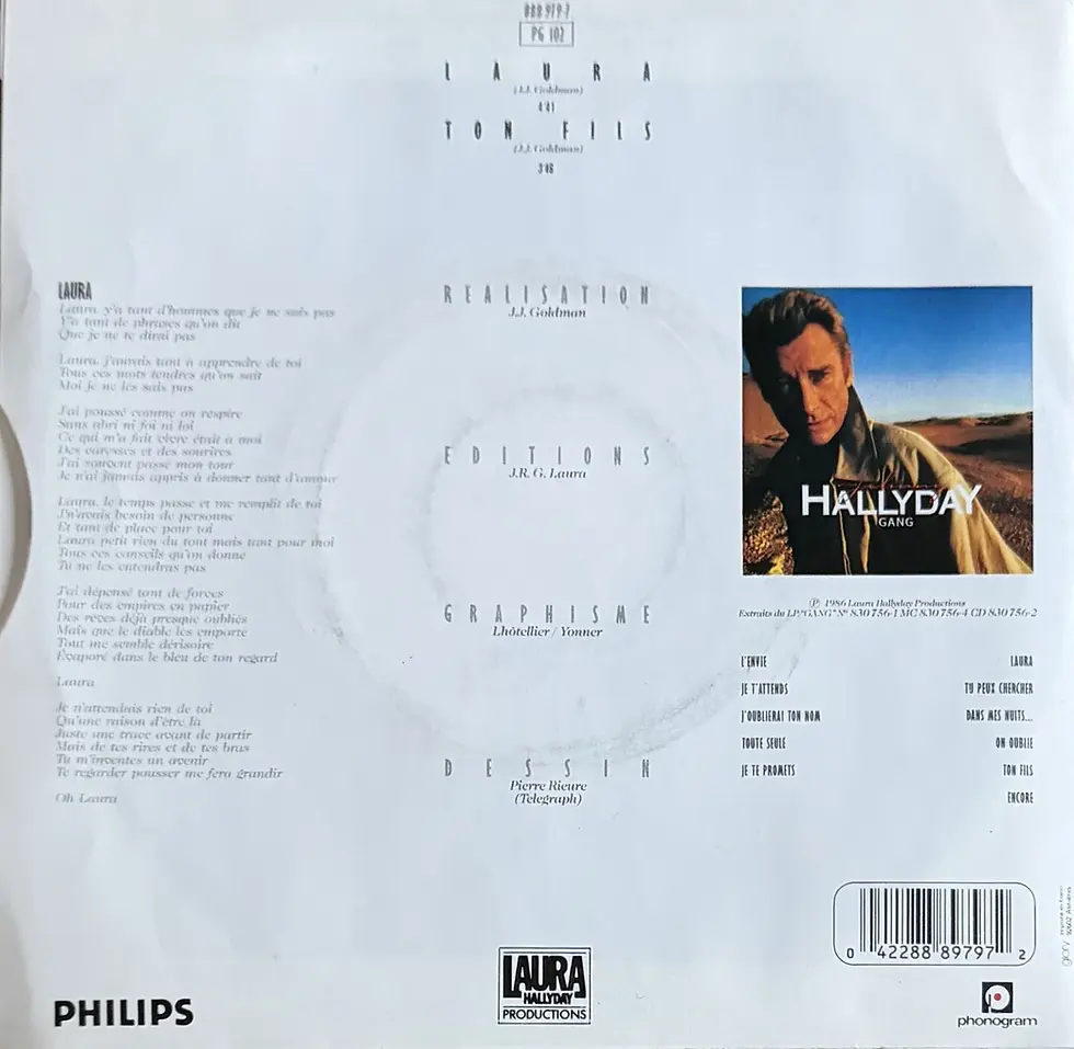 Miniature : Disque vinyle de Johnny Hallyday - Laura | Vinyles & Vintage