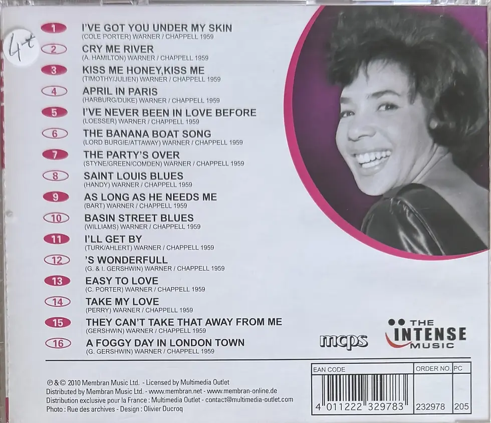 CD Audio de Shirley Bassey - I've Got You Under My Skin | Vinyles & Vintage