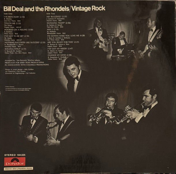 Disque vinyle de Bill Deal And The Rhondels - Vintage Rock en vente sur www.vinylesandvintage.com