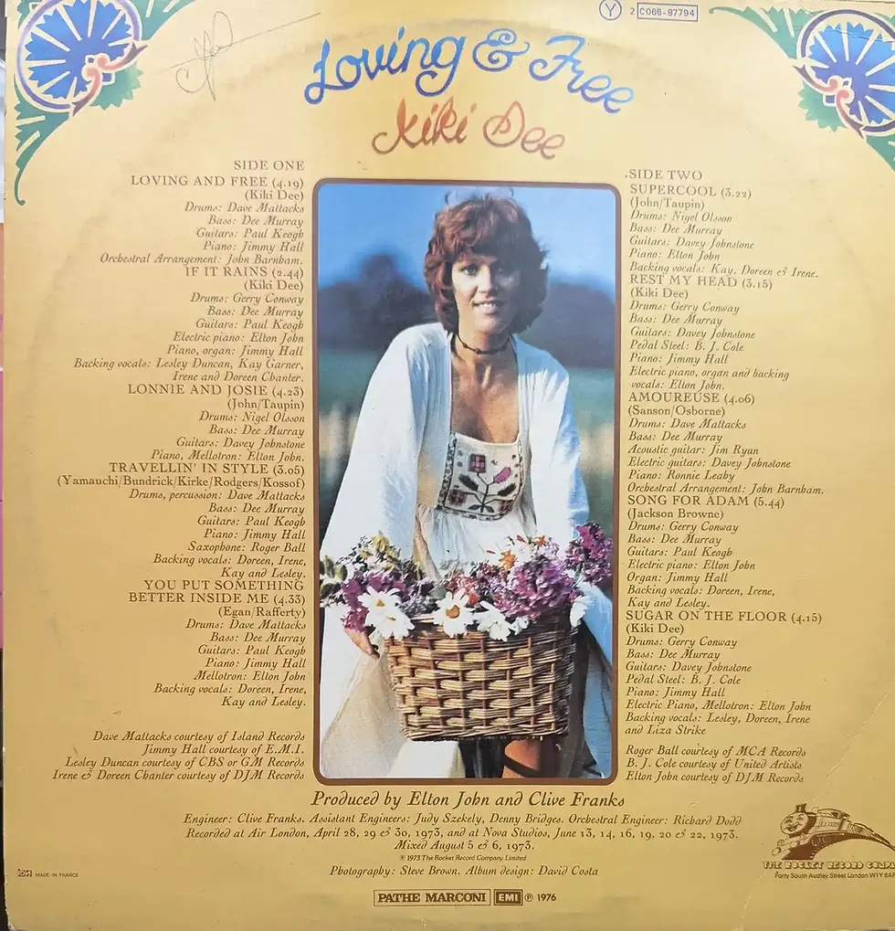 Disque vinyle de Kiki Dee - Loving And Free | Vinyles & Vintage