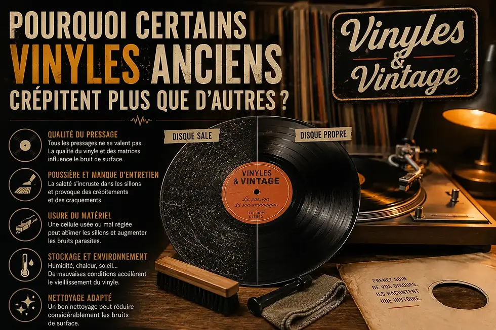Crépitements vinyles ? Pourquoi certains vinyles anciens crépitent plus que d’autres