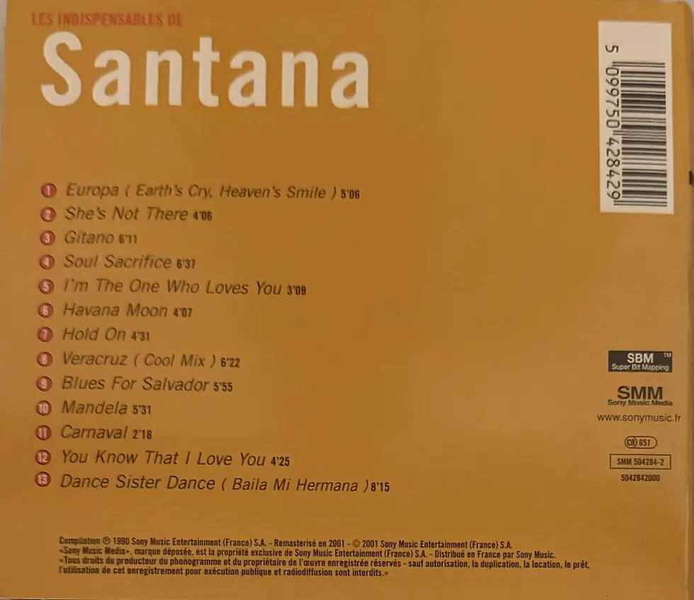 CD Audio de Santana - Les Indispensables De Santana | Vinyles & Vintage