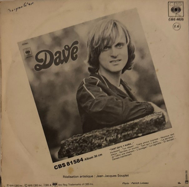 Disque vinyle de Dave - Tant Qu'il Y Aura... / Hurlevent en vente sur www.vinylesandvintage.com
