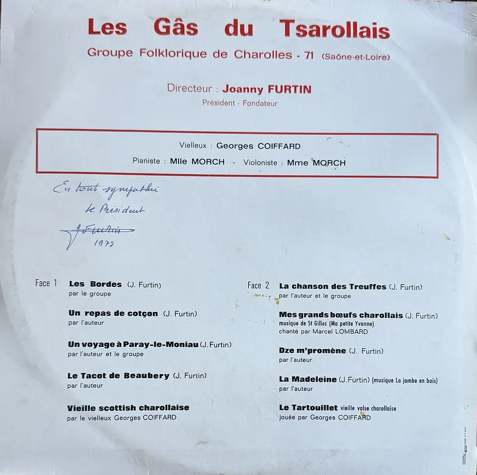 Disque vinyle de Les Gâs Du T'Sarollais - Les Bordes | Vinyles & Vintage