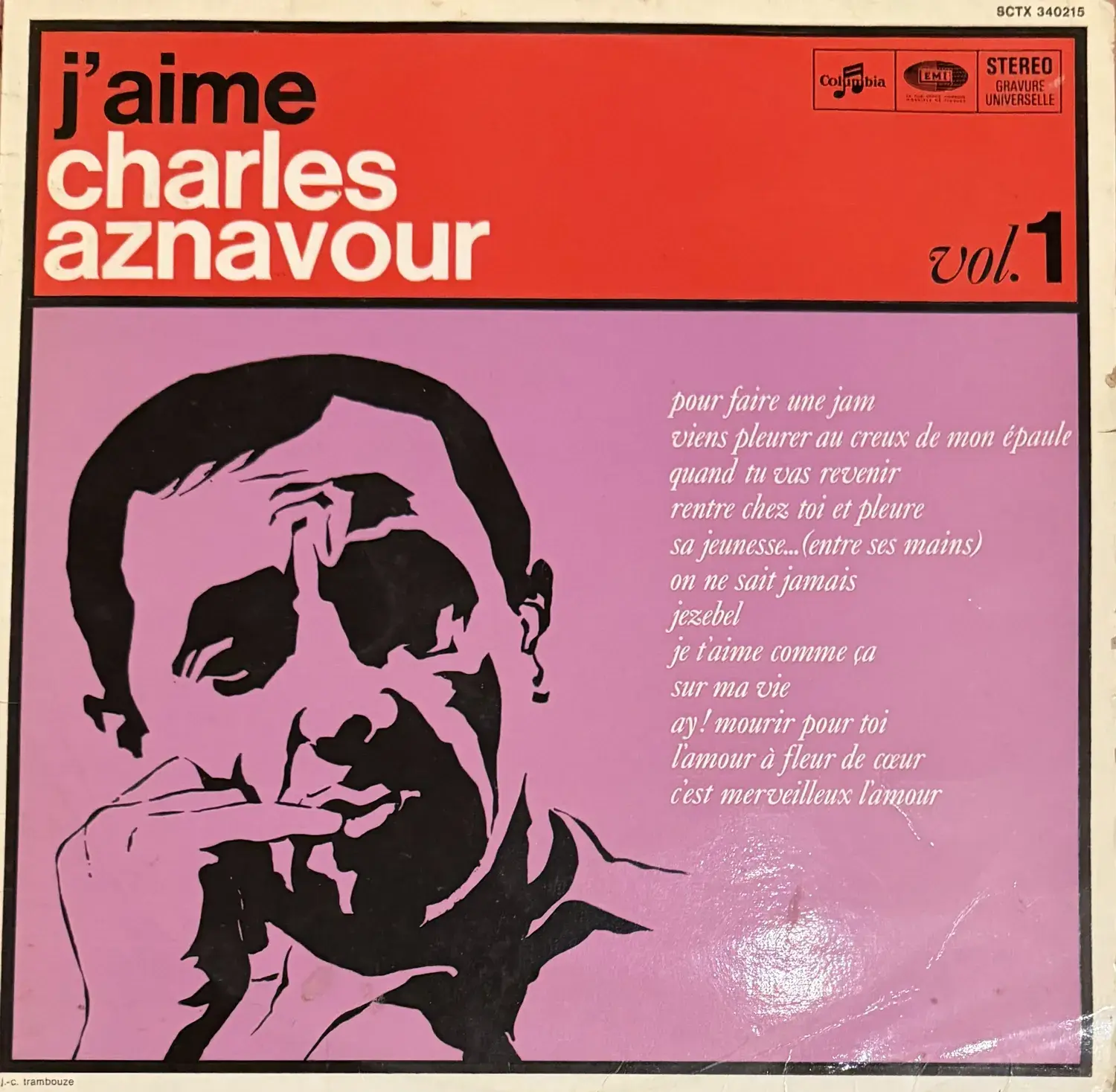 Disque vinyle de Charles Aznavour - J'aime Charles Aznavour Vol. 1 | Vinyles & Vintage