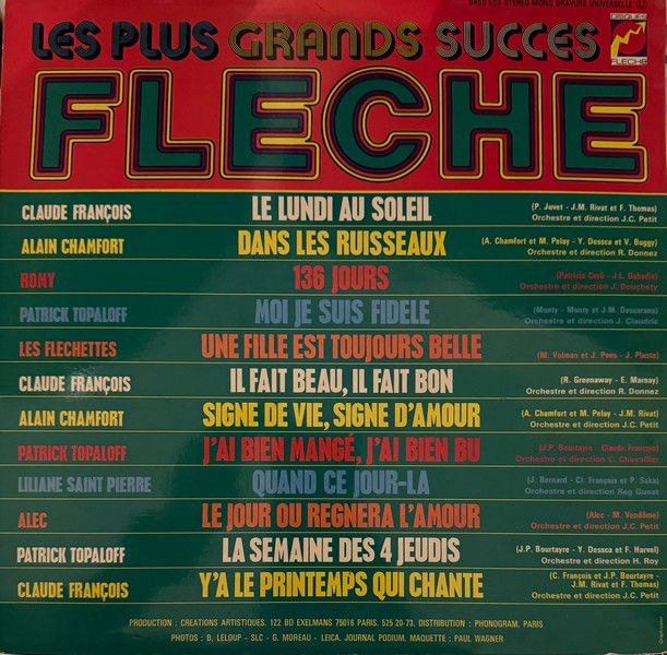 Miniature : Disque vinyle de Les Plus Grands Succes Flèche en vente sur www.vinylesandvintage.com