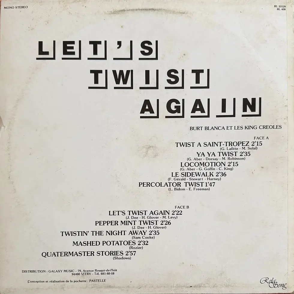 Disque vinyle de Burt Blanca & The King Creole's - Let's Twist Again | Vinyles & Vintage