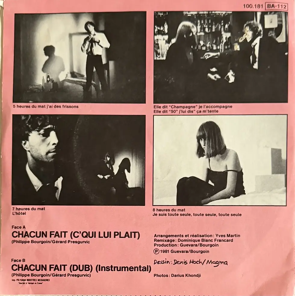 Miniature : Disque vinyle de Chagrin D'amour - Chacun Fait (C'qui Lui Plait) | Vinyles & Vintage