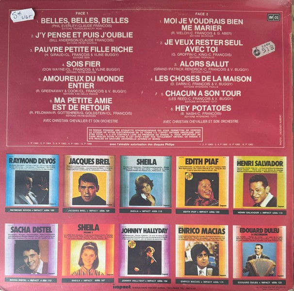Disque vinyle de Claude François ‎– Le disque d'Or en vente sur www.vinylesandvintage.com