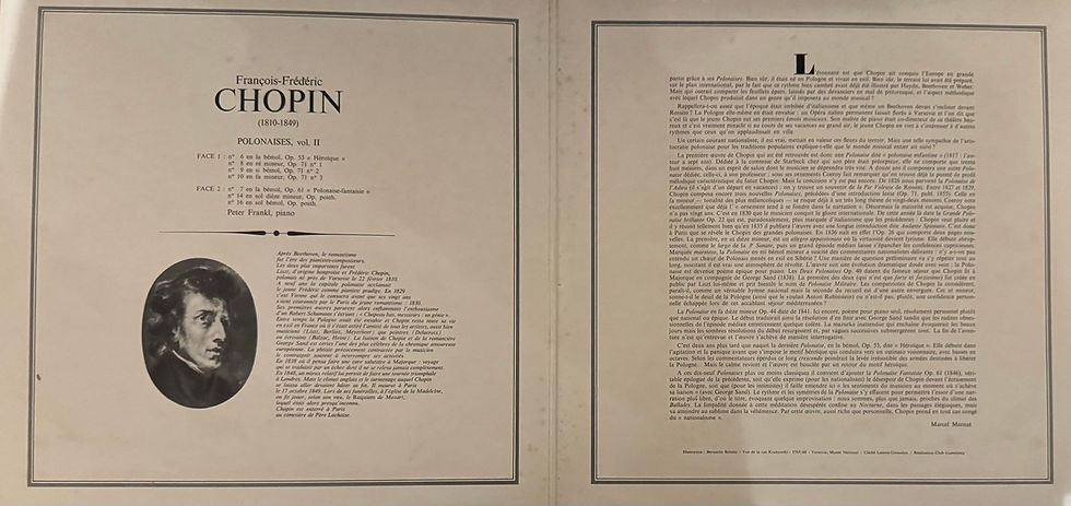 Miniature : Disque vinyle de Frédéric Chopin, Peter Frankl ‎– Polonaises, Vol. II en vente sur Vinyles And Vintage
