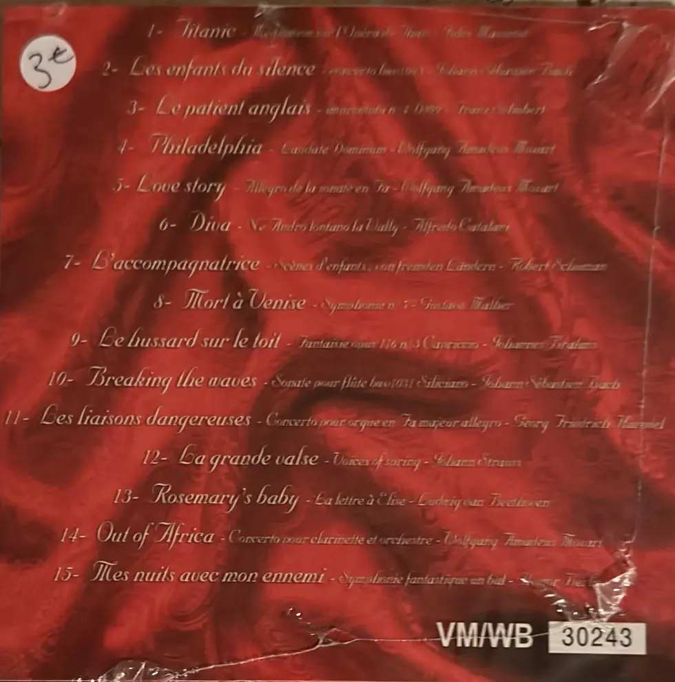 CD Audio de Les Plus Grands Classiques - Cinéma Romantique | Vinyles & Vintage