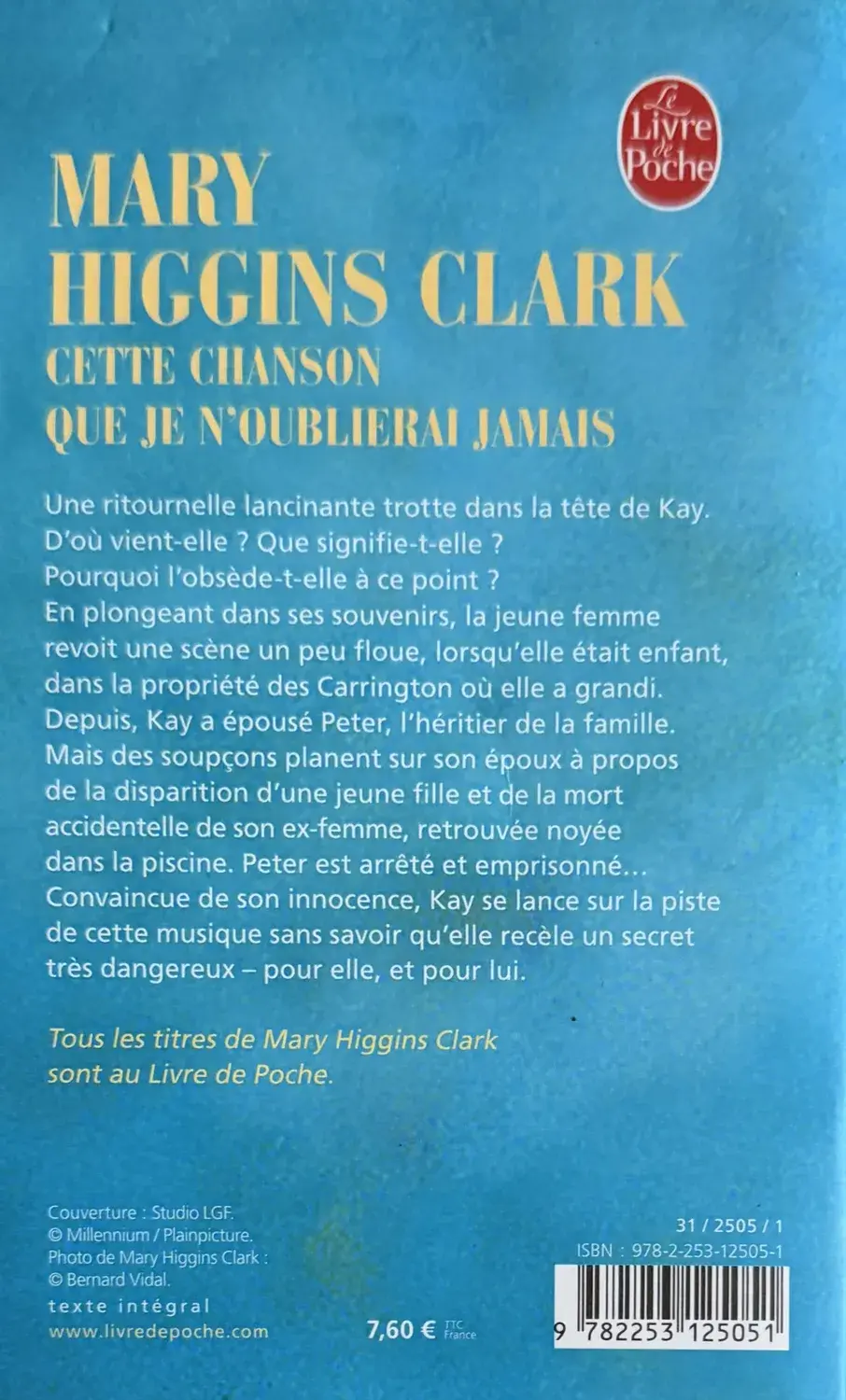 Miniature : Livre de Mary Higgins Clark - Cette chanson que je n'oublierai jamais | Vinyles & Vintage