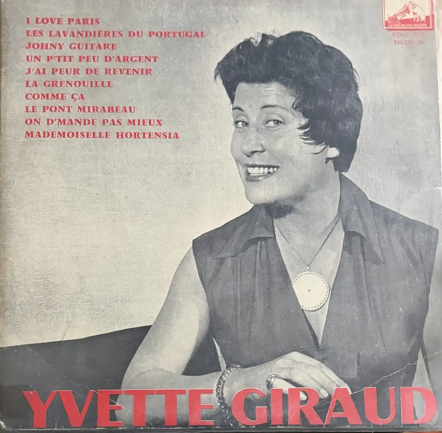 Disque vinyle de Yvette Giraud - I Love Paris | Vinyles & Vintage