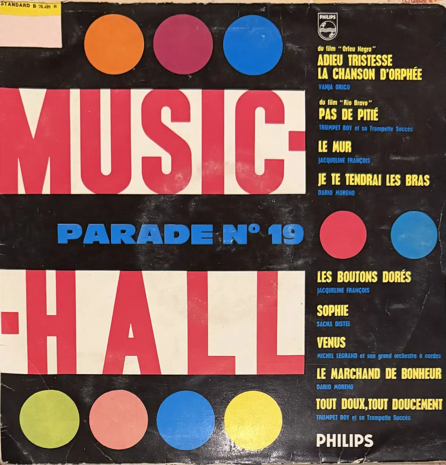 Disque vinyle de Music-Hall Parade - Nº 19 | Vinyles & Vintage