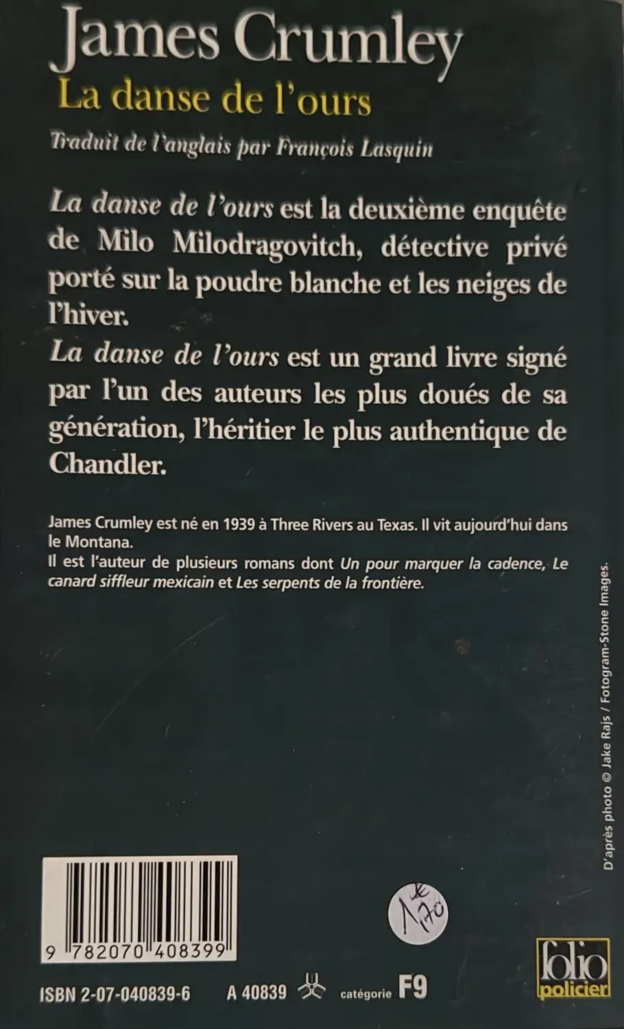 Livre de James Crumley - La danse de l’ours | Vinyles & Vintage