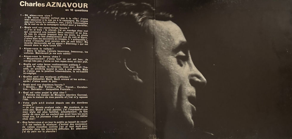 Miniature : Disque vinyle de Charles Aznavour - Chante En Multiphonie Stéréo - Album No 2 en vente sur www.vinylesandvintage.com