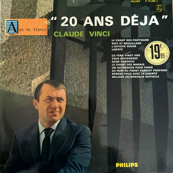 Disque vinyle de Claude Vinci – 20 Ans Déja en vente sur Vinyles & Vintage