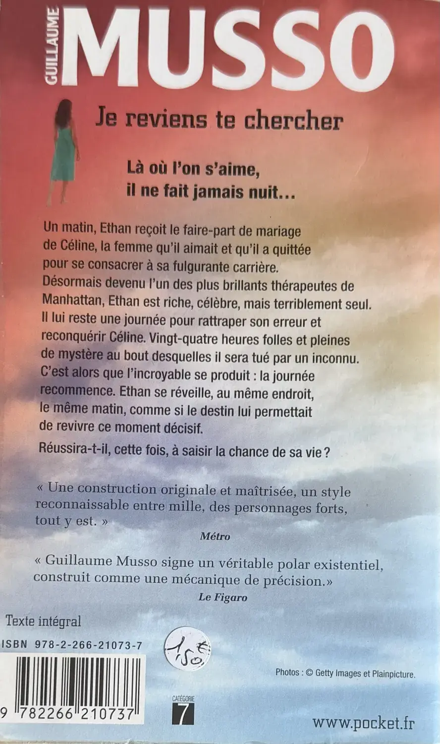 Livre de Guillaume Musso - Je reviens te chercher | Vinyles & Vintage