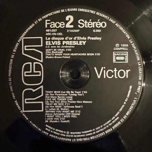 Elvis Presley - Le disque d'or d'Elvis Presley | Vinyles & Vintage