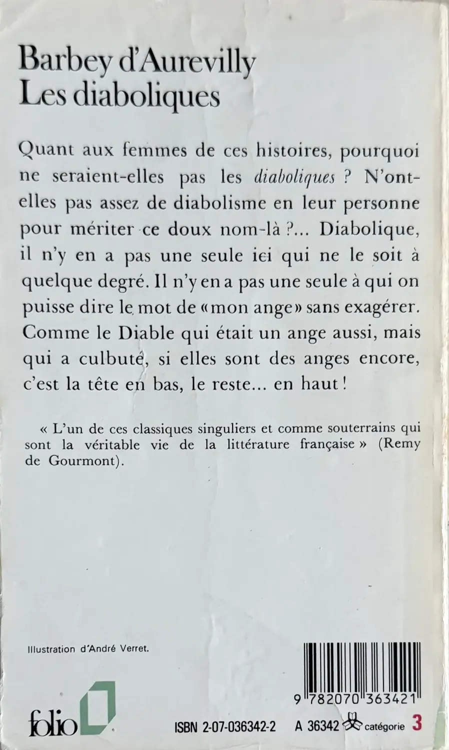 Livre de Barbay d’Aurevilly - Les diaboliques | Vinyles & Vintage