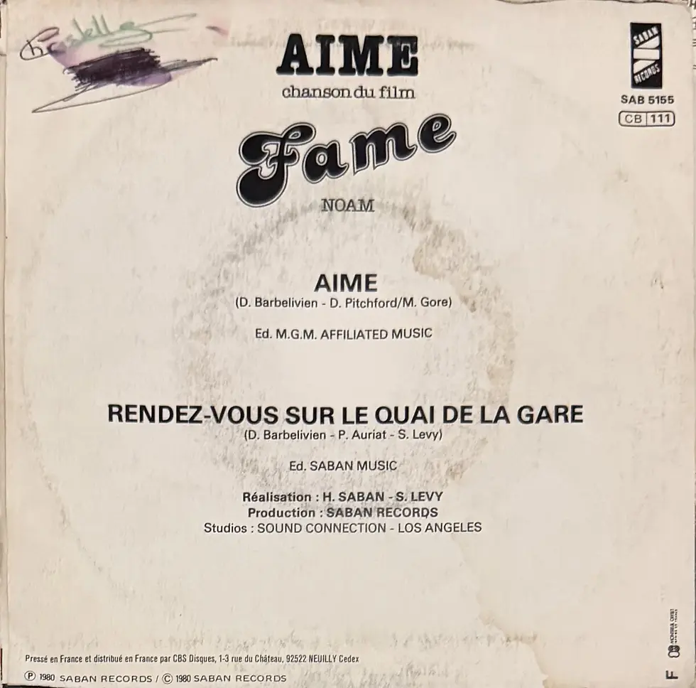 Disque vinyle de Noam - Aime "Fame" | Vinyles & Vintage