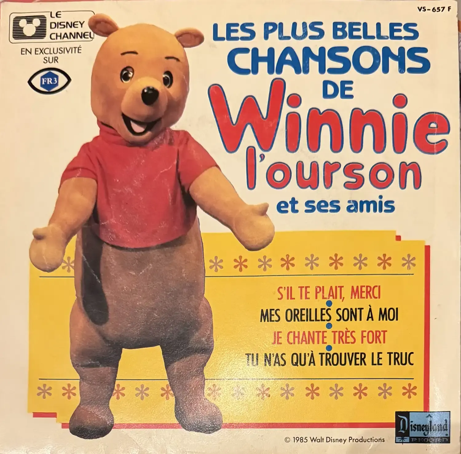 Disque vinyle de Le Disney Channel - Les Plus Belles Chansons De Winnie L'Ourson Et Ses Amis | Vinyles & Vintage