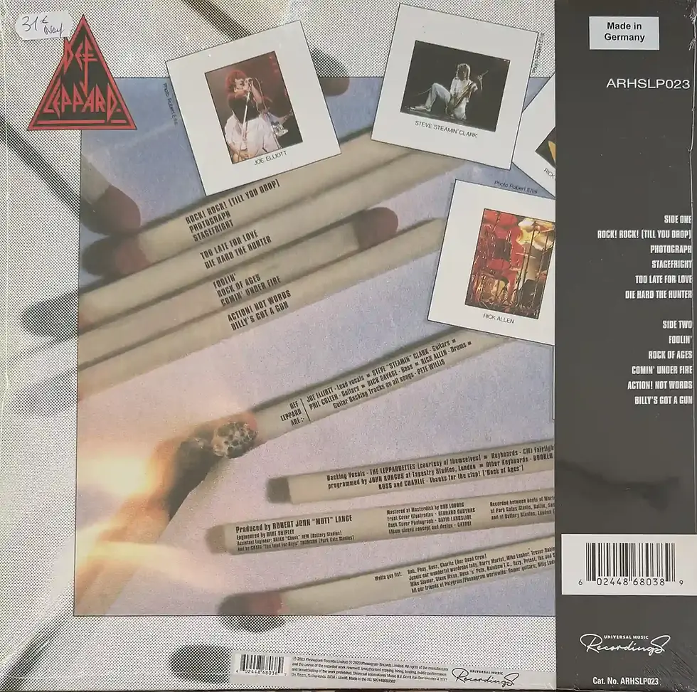 Disque vinyle de Def Leppard - Pyromania | Vinyles & Vintage