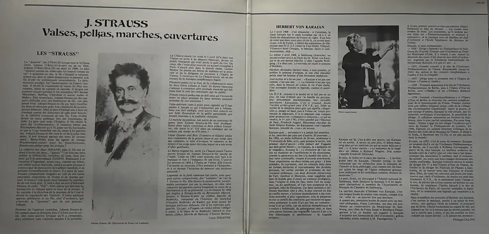 Miniature : Disque vinyle de Herbert von Karajan - J. Strauss Valses, Polkas, Marches, Ouvertures en vente sur www.vinylesandvintage.com