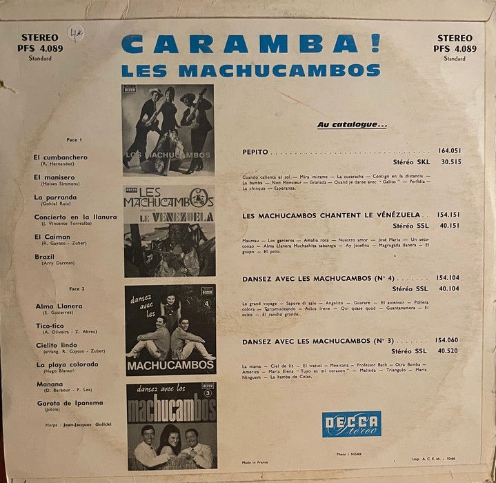 Miniature : Disque vinyle de Los Machucambos - Caramba ! en vente sur www.vinylesandvintage.com