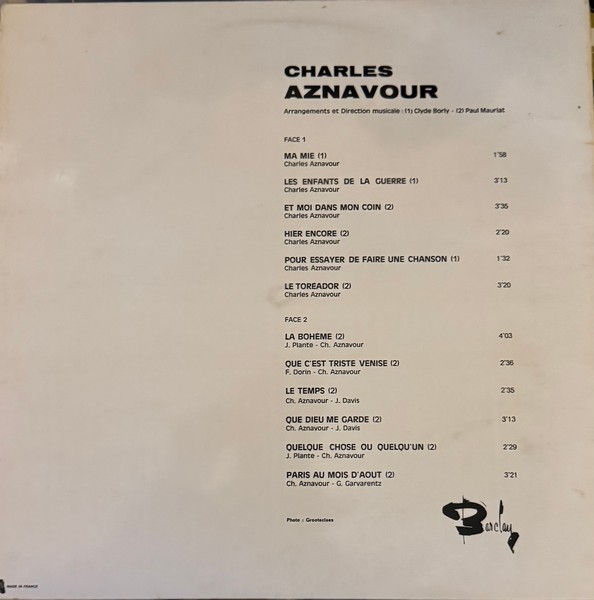 Miniature : Disque vinyle de Charles Aznavour - Chante En Multiphonie Stereo Album No 3 en vente sur Vinyles And Vintage