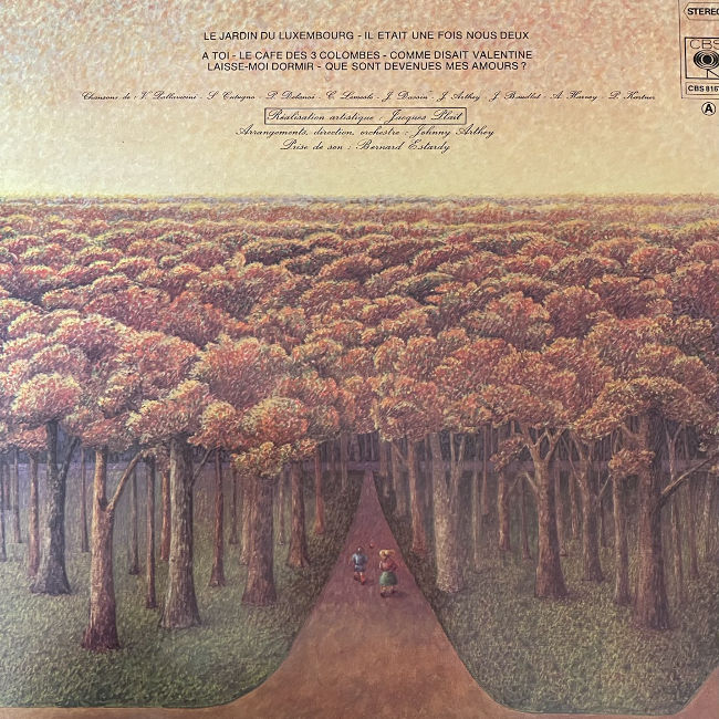 Disque vinyle de Joe Dassin - Le jardin du Luxembourg en vente sur www.vinylesandvintage.com